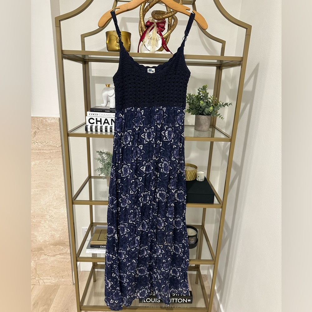 John Robshaw Lucky Brand Crochet Maxi Dress - Picture 6 of 10